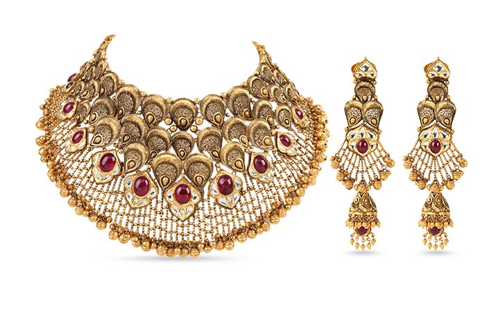 bridal gold choker necklace